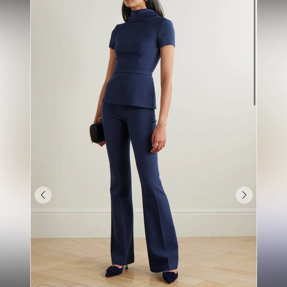 SAFIYAA Alexa stretch-crepe flared pants
